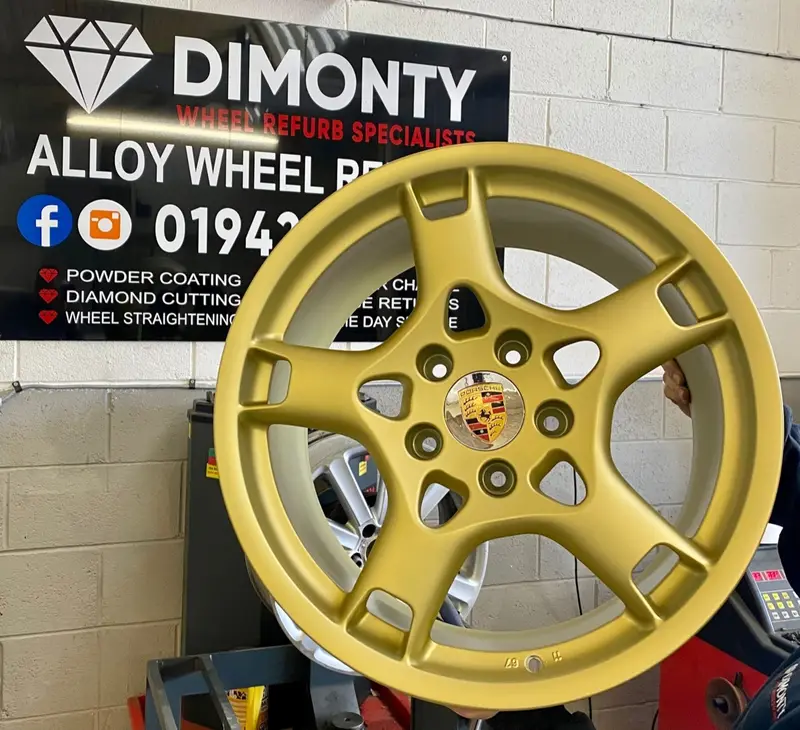 Custom colour alloy wheel refurbishment by Dimonty Alloys