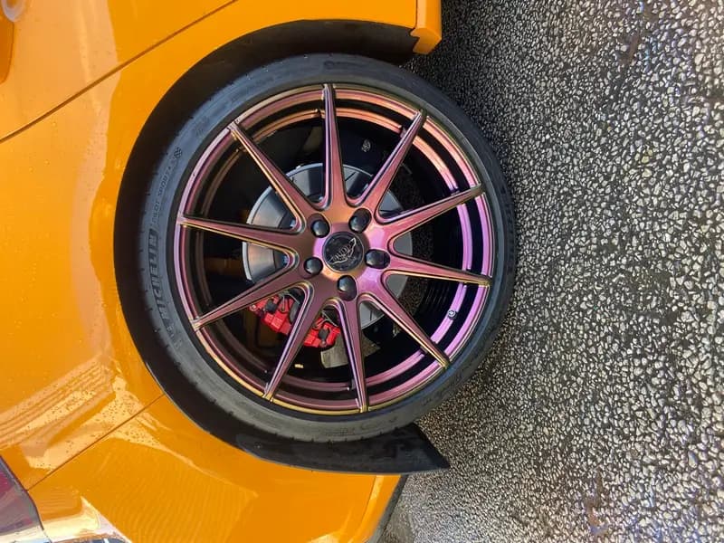 Corroded alloy wheel stripped and refinished by Dimonty Alloys, Wigan