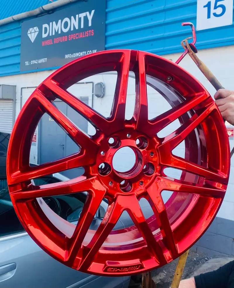 Gloss black powder coated alloy wheel by Dimonty Alloys, Standish