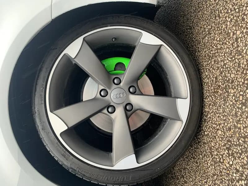 Corroded alloy wheel stripped and refinished by Dimonty Alloys, Wigan