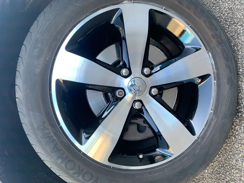 Powder coated alloy wheel set refinished by Dimonty Alloys