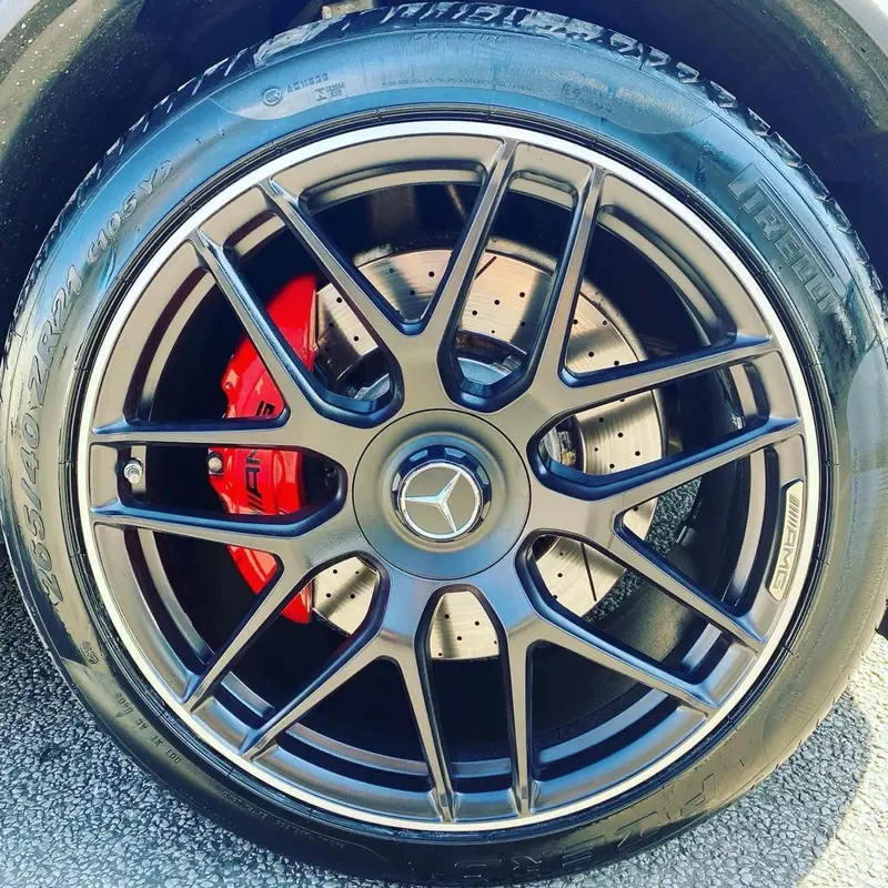 Gloss black powder coated alloy wheel by Dimonty Alloys, Standish
