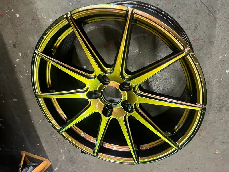 Kerbed alloy wheel restored to a factory finish by Dimonty Alloys